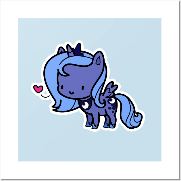 Princess Luna (Season 1) chibi Wall Art by Drawirm